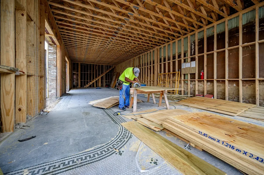 Timber framing for new walls
